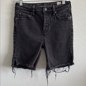 We The Free Black Cutoff Bermuda Jean Shorts Women Size 26